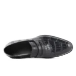 Men's 100% Genuine Black Crocodile Skin Penny Loafer Shoes | Waterproof Luxury | UNITYPUREMAX™ 3