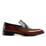 Men's Genuine Leather Penny Loafer Shoes | Striped Keeper Strap | UNITYPUREMAX™