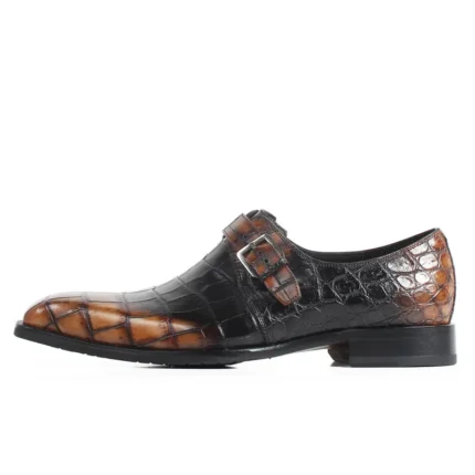 Men's Genuine Crocodile Leather Monk Strap Shoes | UNITYPUREMAX™ 1