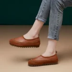 Women's Genuine Leather Two-Tone Soft-Sole Comfort Flats | Anti-Slip Casual Slip-On | UNITYPUREMAX™ 4