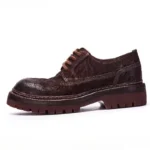 Men's Handmade 100% Genuine Washed Horsehide Full Brogue Derby Shoes | Goodyear Welt | UNITYPUREMAX™ 2