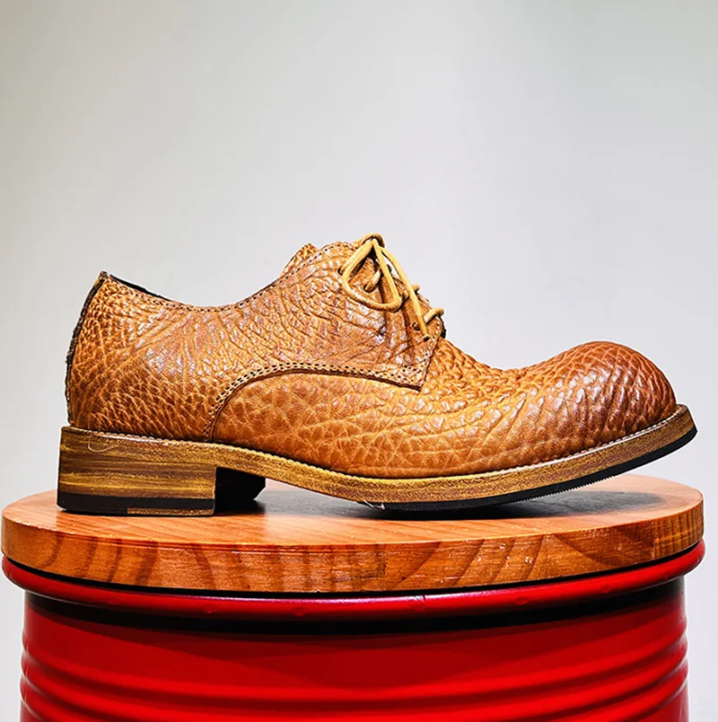 Men's Artisan-Crafted Premium Pebbled Cowhide Derby Shoes | Waterproof Business Casual | UNITYPUREMAX™ 1 Men's Artisan-Crafted Premium Pebbled Cowhide Derby Shoes | Waterproof Business Casual | UNITYPUREMAX™ 1