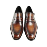 Men's Genuine Leather Penny Loafer Shoes | Striped Keeper Strap | UNITYPUREMAX™ 4