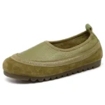 Women's Genuine Leather Two-Tone Soft-Sole Comfort Flats | Anti-Slip Casual Slip-On | UNITYPUREMAX™