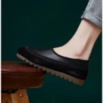 Women's Genuine Leather Two-Tone Soft-Sole Comfort Flats | Anti-Slip Casual Slip-On | UNITYPUREMAX™ 5