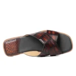 Men's Brown Crocodile Leather Slippers | Genuine Exotic Leather | UNITYPUREMAX™ 2