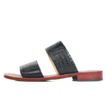 Men's Black Crocodile Leather Slippers | Genuine Exotic Leather | UNITYPUREMAX™ 2