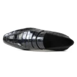 Men's 100% Genuine Navy Blue Crocodile Skin Penny Loafer Shoes | Waterproof Luxury | UNITYPUREMAX™ 2