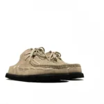 Men's Cow Suede Embroidered Lace-Up Half Slipper Mules | Thick Sole Outdoor | UNITYPUREMAX™ 5
