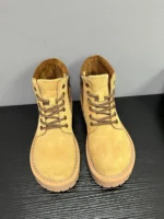 Men's Yellow & Brown Suede Leather Safety Boots | Handmade Platform | UNITYPUREMAX™ 1