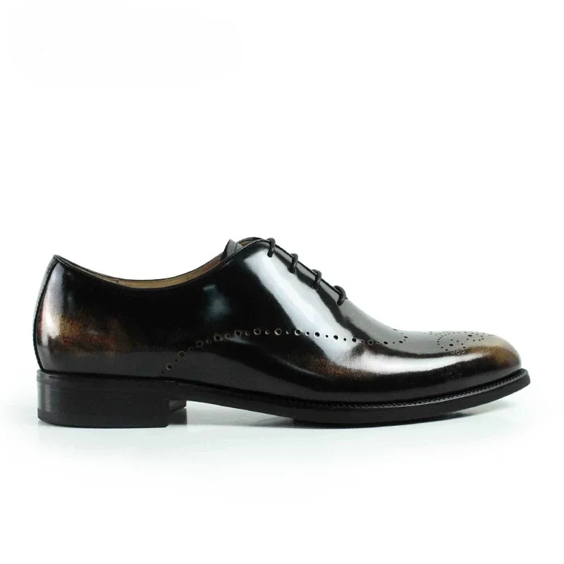 Men's Gold Brogue Oxford Shoes | Genuine Leather | UNITYPUREMAX™ Men's Gold Brogue Oxford Shoes | Genuine Leather | UNITYPUREMAX™