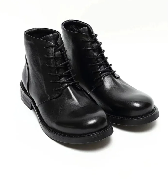 Men's Handmade Combat Ankle Boots | Winter Street Style | UNITYPUREMAX™ 1 Men's Handmade Combat Ankle Boots | Winter Street Style | UNITYPUREMAX™ 1