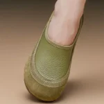 Women's Genuine Leather Two-Tone Soft-Sole Comfort Flats | Anti-Slip Casual Slip-On | UNITYPUREMAX™ 3