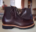 Men's Genuine Leather Hybrid Chelsea Lace-Up Motorcycle Boots | Goodyear Welt Green | UNITYPUREMAX™ 3