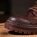 Men's Handmade 100% Genuine Washed Horsehide Full Brogue Derby Shoes | Goodyear Welt | UNITYPUREMAX™ 4