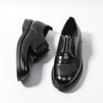 Men's Handcrafted 100% Genuine Horsehide Derby Shoes | Goodyear Welt Formal Dress | UNITYPUREMAX™ 1
