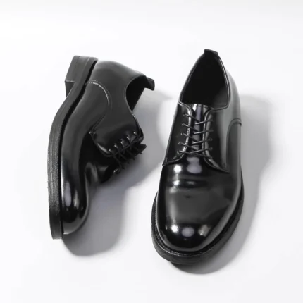 Men's Handcrafted 100% Genuine Horsehide Derby Shoes | Goodyear Welt Formal Dress | UNITYPUREMAX™ 1