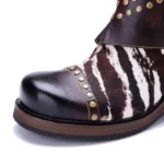 Women's Zebra Pony Hair Ankle Boots | Handmade Leather | UNITYPUREMAX™ 2