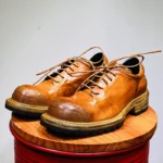 Men's Handmade 100% Genuine Horsehide Derby Shoes | Vintage Washed Distressed Thick Sole | UNITYPUREMAX™ 2
