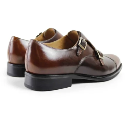 Men's Cognac Brown Monk Strap Shoes | Premium Genuine Leather | UNITYPUREMAX™ 2