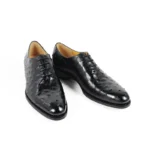 Men's 100% Genuine Black Ostrich Skin Oxford Shoes | Premium Exotic Leather | UNITYPUREMAX™ 2