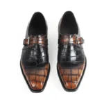 Men's Genuine Crocodile Leather Monk Strap Shoes | UNITYPUREMAX™ 3
