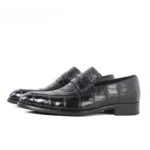Men's 100% Genuine Black Crocodile Skin Penny Loafer Shoes | Waterproof Luxury | UNITYPUREMAX™ 5
