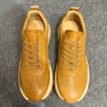 Men's Perforated Leather Casual Sneakers | Retro Dad Shoe Platform | UNITYPUREMAX™ 1