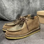 Men's Beige Casual Suede Work Shoe | Handmade Moc-Style | UNITYPUREMAX™ 7
