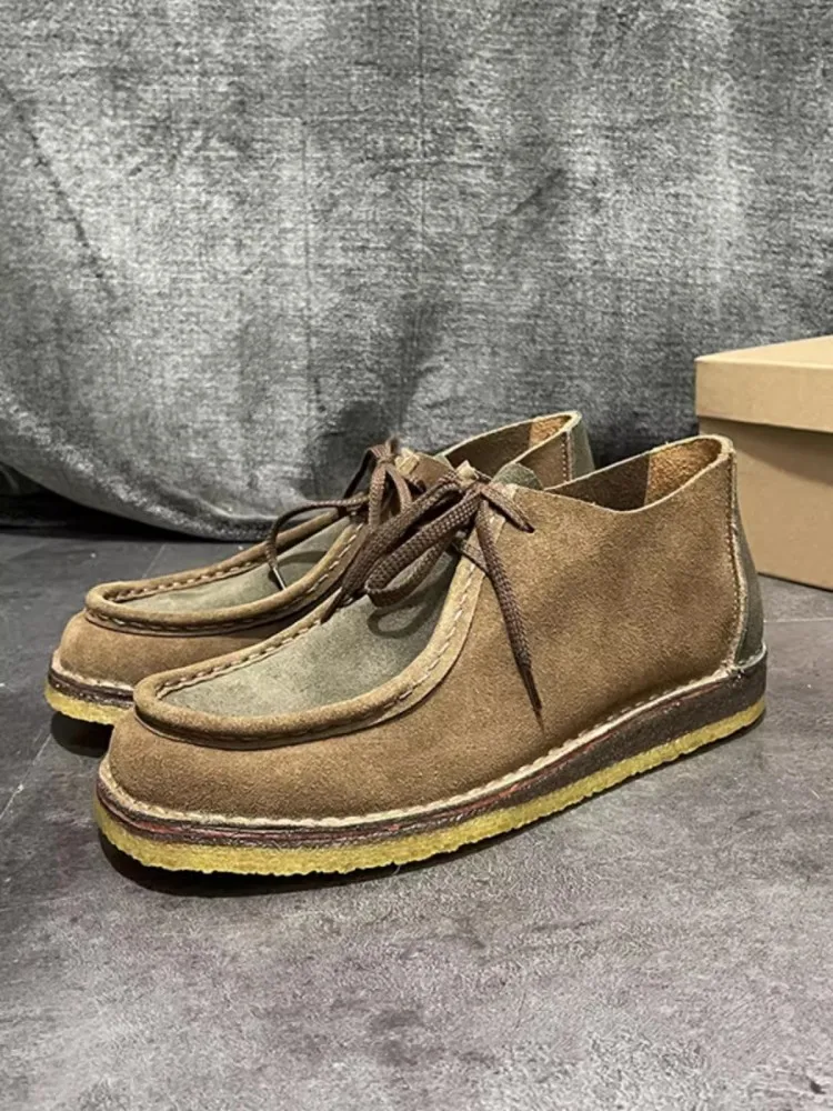 Men's Beige Casual Suede Work Shoe | Handmade Moc-Style | UNITYPUREMAX™ 7 Men's Beige Casual Suede Work Shoe | Handmade Moc-Style | UNITYPUREMAX™ 7
