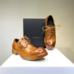 Men's Handmade Genuine Cowhide Leather Derby Shoes | Distressed Bulbous Toe Stud Sole | UNITYPUREMAX™ 3
