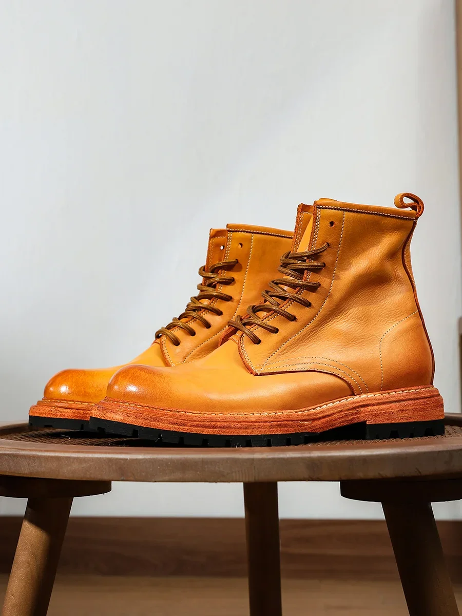 Men's Goodyear Welt Horse Leather Motorcycle Boots | Handmade Retro | UNITYPUREMAX™ 1 Men's Goodyear Welt Horse Leather Motorcycle Boots | Handmade Retro | UNITYPUREMAX™ 1