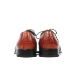 Men's 100% Genuine Red Gradient Crocodile Skin Derby Shoes | Formal Luxury | UNITYPUREMAX™ 2
