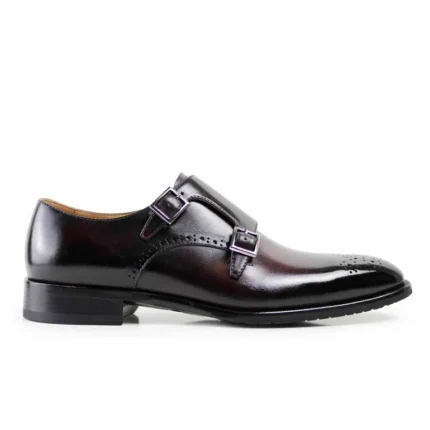 Men's Dark Brown Monk Strap Shoes | Double Buckle | UNITYPUREMAX™