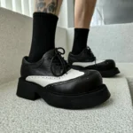 Men's Two-Tone Full Brogue Derby Shoes | 6cm Platform Height Increasing | UNITYPUREMAX™ 3