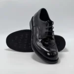 Men's Handmade Brogue Derby Shoes | Vintage Carved Black | UNITYPUREMAX™ 4