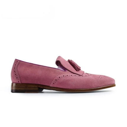 Men's Genuine Leather Tassel Loafer Shoes | Handmade Brogue | UNITYPUREMAX™