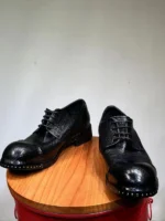 Men's Handcrafted Premium Pebbled Cowhide Derby Shoes | Silver Stud Sole | Business Wedding | UNITYPUREMAX™ 3