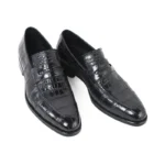 Men's 100% Genuine Black Crocodile Skin Penny Loafer Shoes | Waterproof Luxury | UNITYPUREMAX™ 2