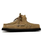 Men's Cow Suede Embroidered Lace-Up Half Slipper Mules | Thick Sole Outdoor | UNITYPUREMAX™ 3