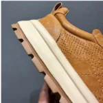 Men's Perforated Leather Casual Sneakers | Retro Dad Shoe Platform | UNITYPUREMAX™ 3