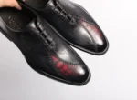 Men's Black Plain-Toe Oxford Shoes | Genuine Leather | UNITYPUREMAX™ 5