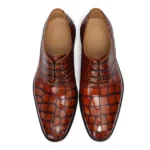 Men's 100% Genuine Crocodile Skin Derby Shoes | Handcrafted Formal Business | UNITYPUREMAX™ 5