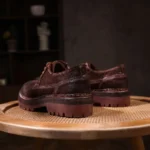 Men's Handmade 100% Genuine Washed Horsehide Full Brogue Derby Shoes | Goodyear Welt | UNITYPUREMAX™ 5