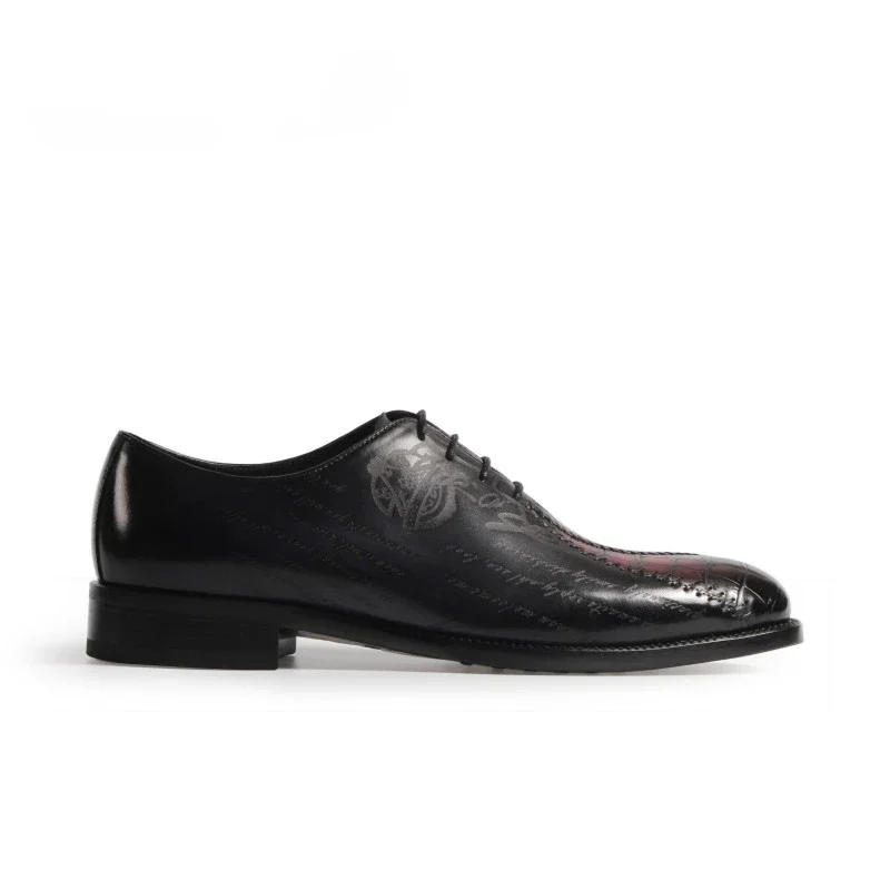 Men's Black Plain-Toe Oxford Shoes | Genuine Leather | UNITYPUREMAX™ Men's Black Plain-Toe Oxford Shoes | Genuine Leather | UNITYPUREMAX™