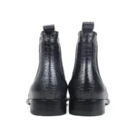 Men's Dark Navy Crocodile Leather Chelsea Boots | Handmade Luxury | UNITYPUREMAX™ 3