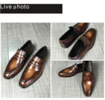 Men's Genuine Leather Penny Loafer Shoes | Striped Keeper Strap | UNITYPUREMAX™ 5