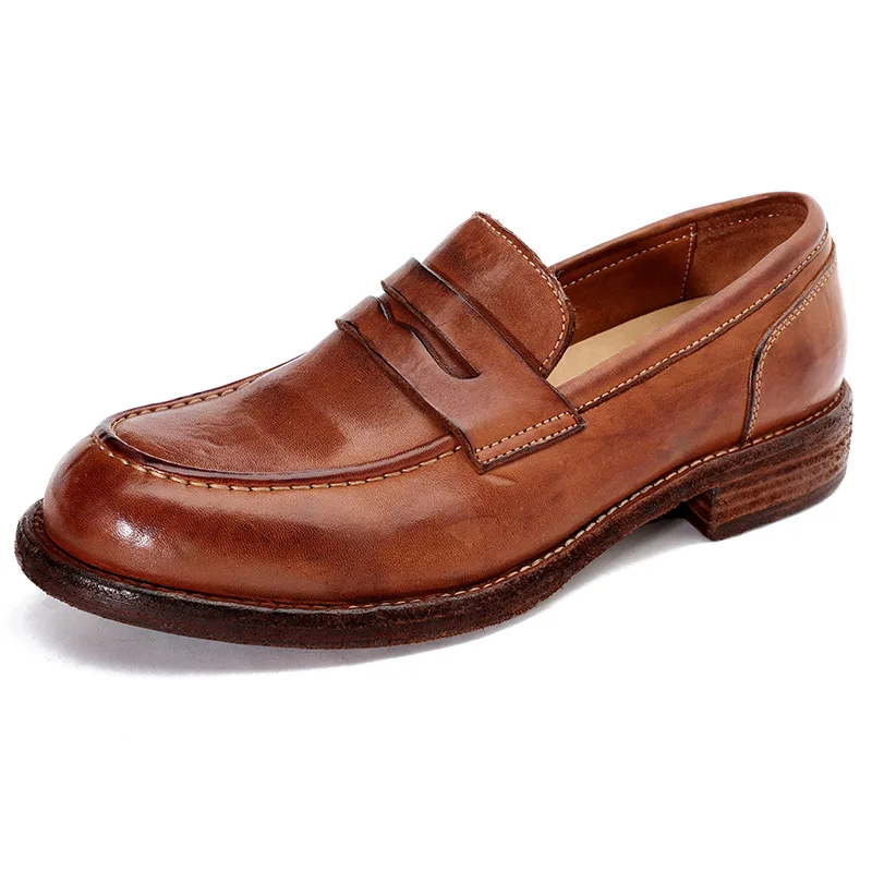 Men's Handmade Horsehide Penny Loafers | Italian High-End Vintage | UNITYPUREMAX™ 1 Men's Handmade Horsehide Penny Loafers | Italian High-End Vintage | UNITYPUREMAX™ 1