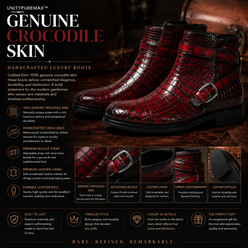 Crocodile Leather Chelsea Boots: The Ultimate Luxury Boot for Timeless Style