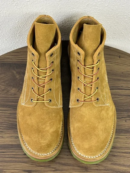 Brown Genuine Cow Suede Heritage Boots for Men | Handmade Lace-Up Ankle Boots | UNITYPUREMAX™ 1